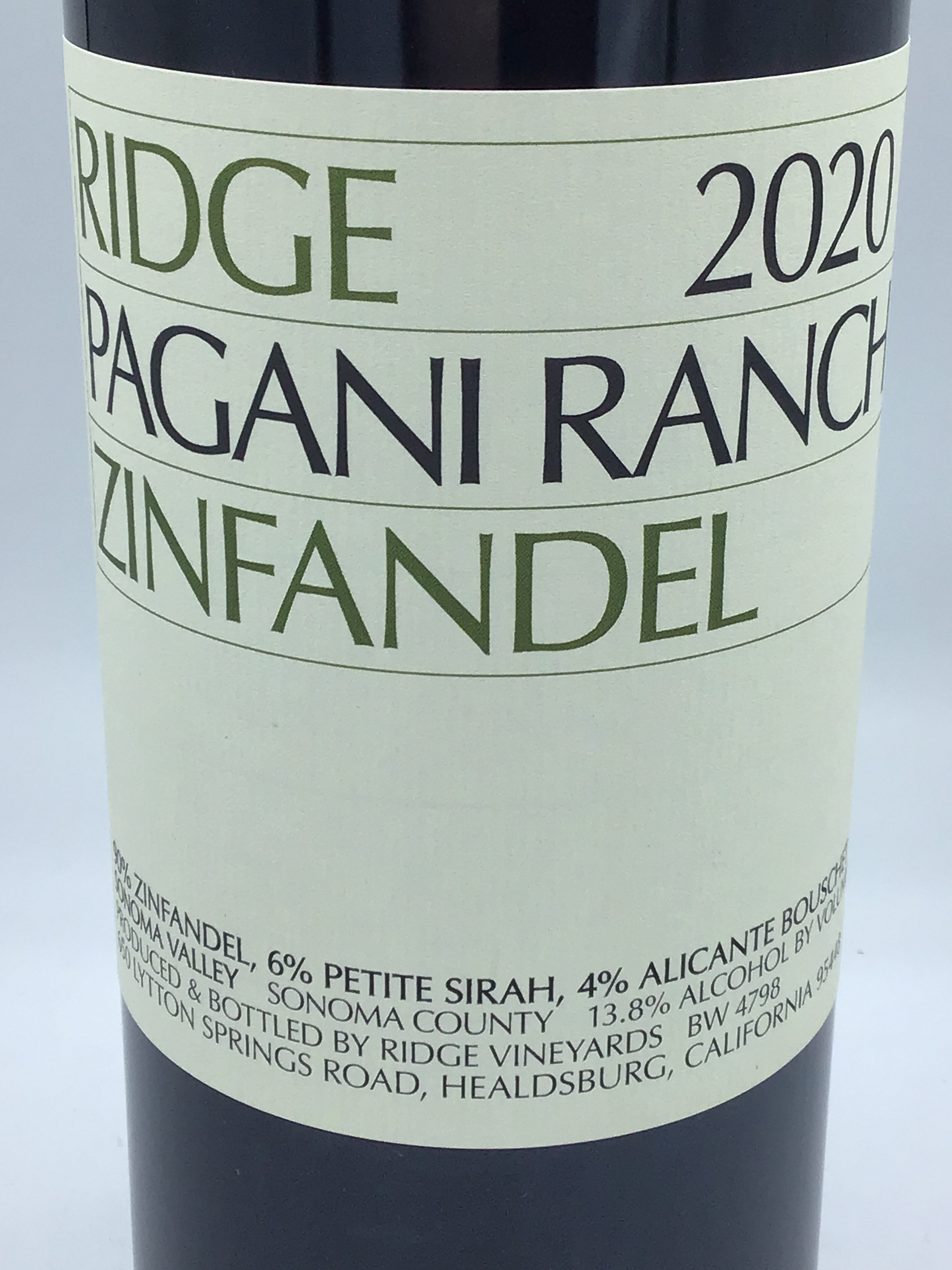 ギフト 【限定品】Ridge California Zinfandel Pagani.. - 通販 - www 